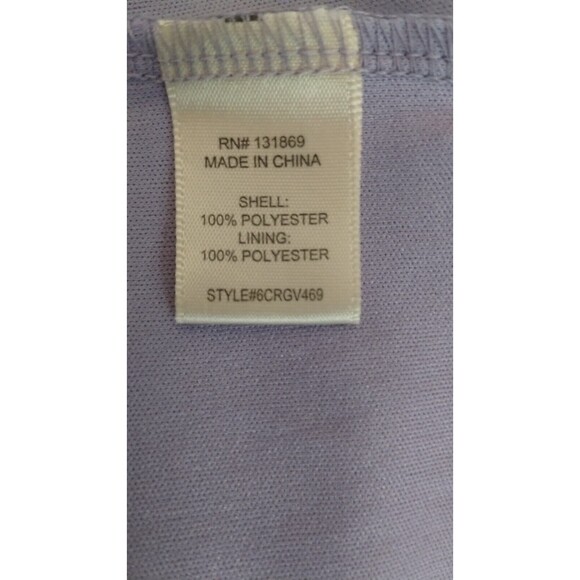 NWT Allison and Kelly Purple Pink Floral Tier Dress Long Sleeve V- Neck Med - Picture 7 of 8